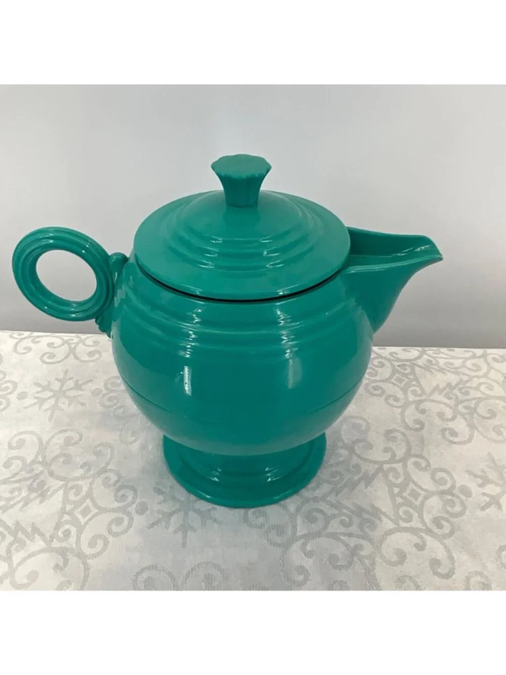 Fiesta‎ Teal/Aqua Thermal Insulated Plastic Teapot Stainless Interior